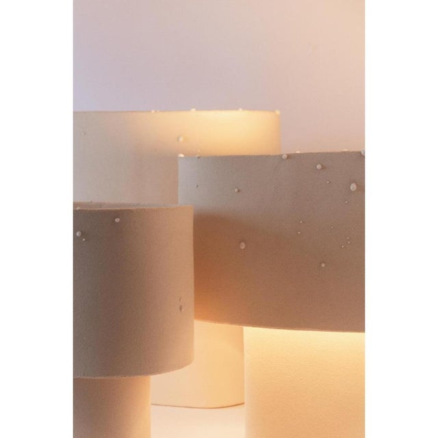Small Table Lamp in Stoneware with Drops Effect Glaze by Lucas Huillet For Sale - Image 13 of 18