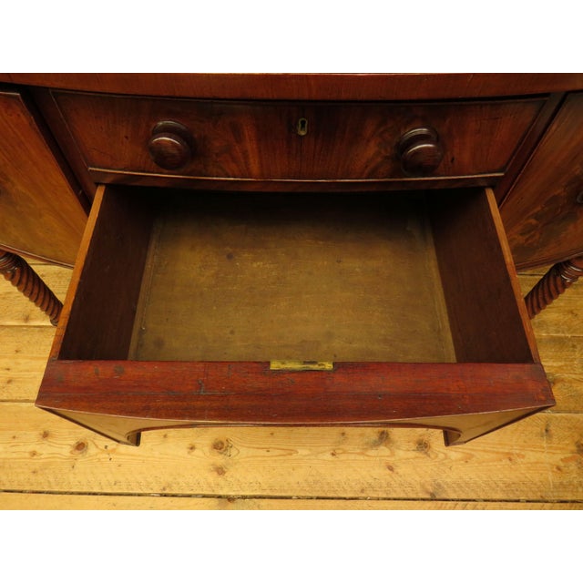 English Regency Bow Front Sideboard For Sale - Image 11 of 18