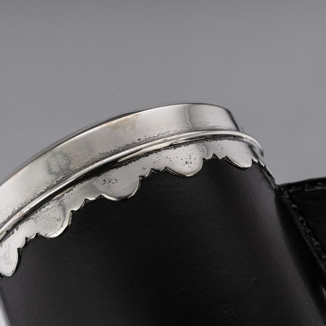 Black 20th Century Silver & Royal Doulton Blackjack Mug, Asprey & Co, c.1941 For Sale - Image 8 of 14