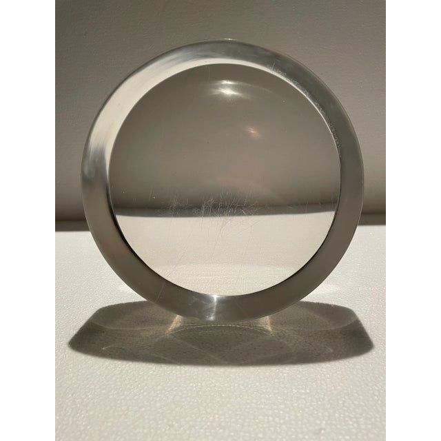 1960s Ward Bennett for Salviati Vide-Poche Clear, Concave, Signed For Sale - Image 9 of 13