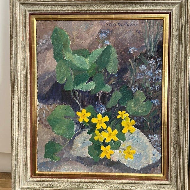 Gösta Gustavson, Bloomer, 1960s, Oil on Panel, Framed For Sale - Image 10 of 16