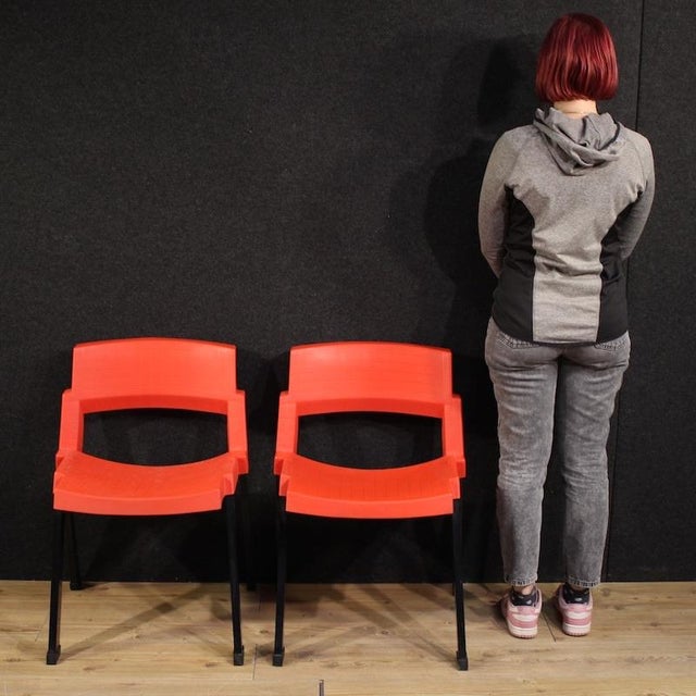 Red City Chairs by Lucci & Orlandini for Lamm, 1980s, Set of 2 For Sale - Image 3 of 13
