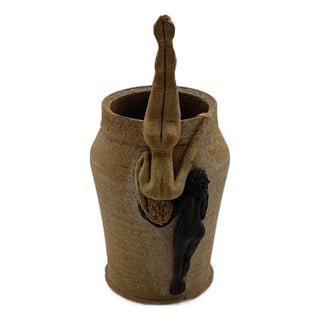 Vintage Handcrafted Stoneware Vase, 2009 For Sale