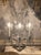 Metal Vintage French Girandole Wrought Iron Lamp With Floral Prisms For Sale - Image 7 of 7