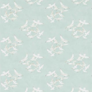 Sanderson Seagulls Wallpaper in Eau de Nil - a Sample For Sale
