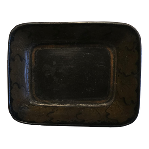 Japanese Meiji Period Lacquer Tray With Gilt Grasses, Circa 1890–1920