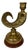 Vintage Brass Ram’s Horn Candleholder, Hollywood Regency, Lodge, Cabin, Farmhouse For Sale