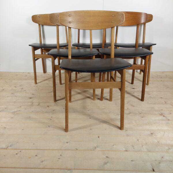 Vintage Danish Teak Chairs, 1960s, Set of 6 For Sale - Image 3 of 7