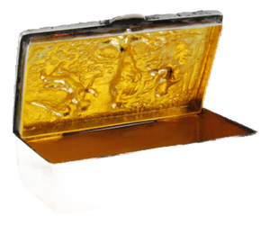 Snuff Box in Embossed Silver