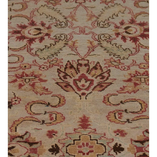 MANSOUR Handwoven Revival Agra Style Wool Rug For Sale - Image 4 of 13