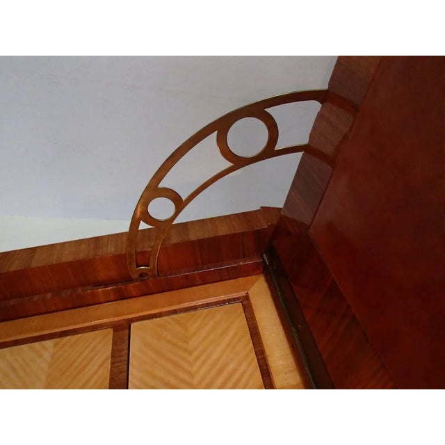 Art Deco Walnut Secretaire with Birch Inlay & 16 Drawers, 1920s For Sale - Image 3 of 18