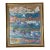 Abstract Vintage Painting on Canvas in Antique Frame For Sale
