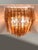 Luxury Italian Amber-Rosè “Squared” Murano Glass Squared Flush Mount For Sale - Image 4 of 4