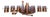 Antique Desk Service with Glass, 1800, Set of 12 For Sale
