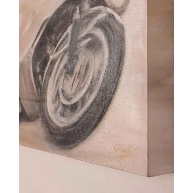 Gabriella Giardi, Honda 500 Motorcycle after Mike Hailwood, 2019, Oil on Canvas For Sale - Image 7 of 9