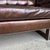 Brown Midcentury Modern Matallic Brown Tufted Vinyl Sofa Wood and Chrome Legs For Sale - Image 8 of 12