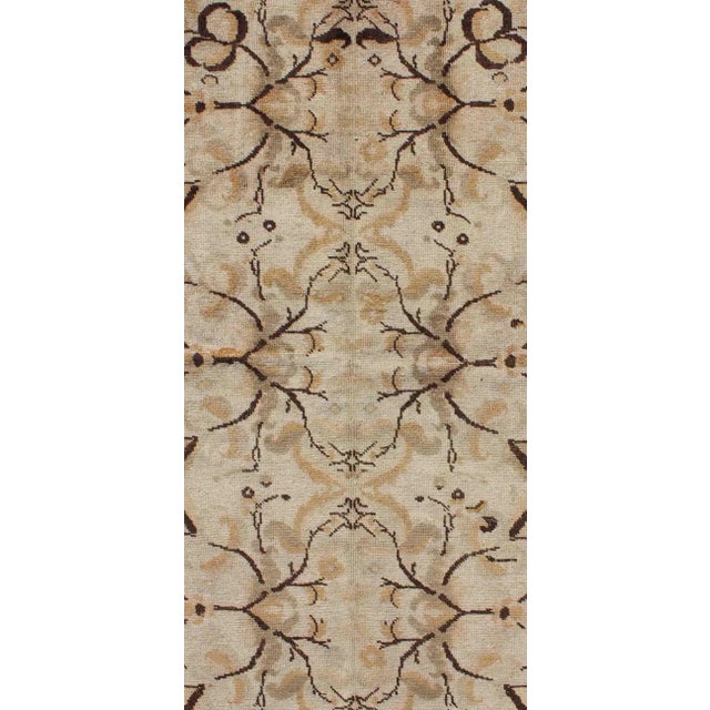 Vintage Turkish Oushak Rug With All-Over Floral Design 3'3"x6'3" For Sale - Image 4 of 5