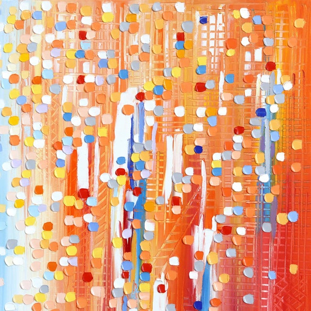 Figurative Sunset Motion - Abstract Color Drenched Figurative Textured Impasto Original Artwork by Ekaterina Ermilkina For Sale - Image 3 of 9