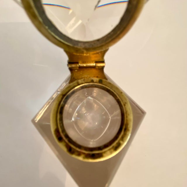 Glass Antique Crystal Desktop Inkwell For Sale - Image 7 of 14