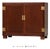 1970s Solid Mahogany and Brass Chest Credenza For Sale