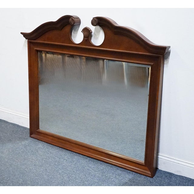 Traditional Stanley Furniture American Heritage Collection Mahogany Traditional Style 55" Pediment Mirror 172-13-33 For Sale - Image 3 of 7