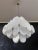 Vintage Italian Murano Chandelier with 36 White Disks, 1979 For Sale - Image 4 of 18