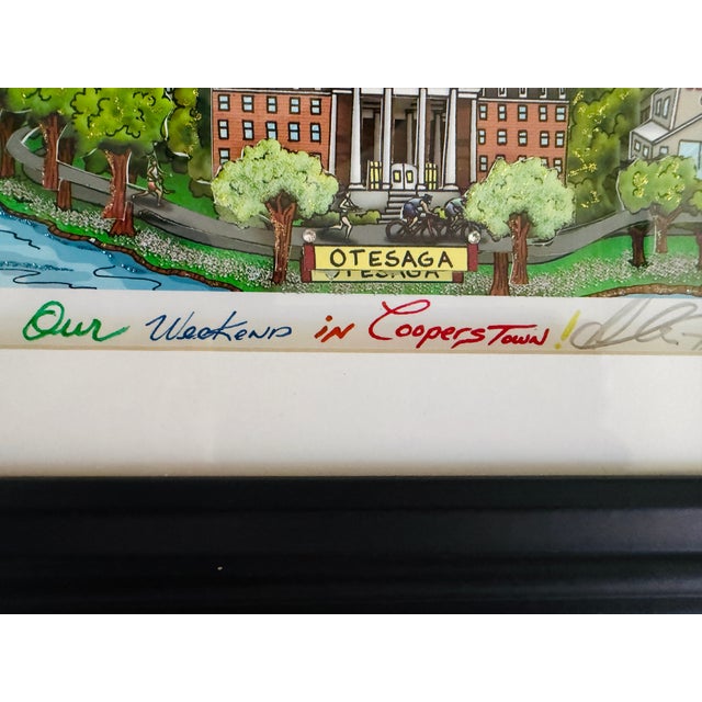 Late 20th Century Charles Fazzino "Our Weekend in Cooperstown" Signed Artist Proof Framed Limited Edition Serigraph For Sale - Image 4 of 11