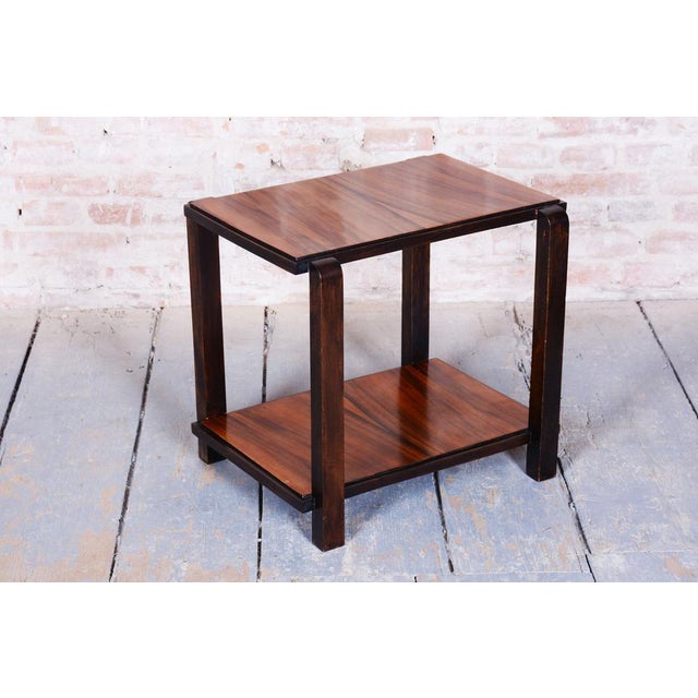 Art Deco Side or Coffee Table in Beech and Walnut, France, 1930s For Sale - Image 9 of 14