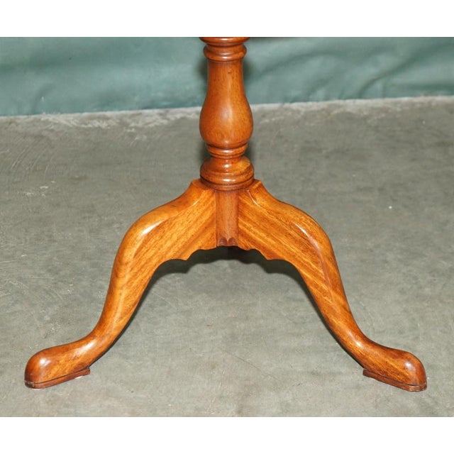 Brown Antique Pollard Oak Tripod Birdcage Dining Table after Thomas Chippendale For Sale - Image 8 of 17