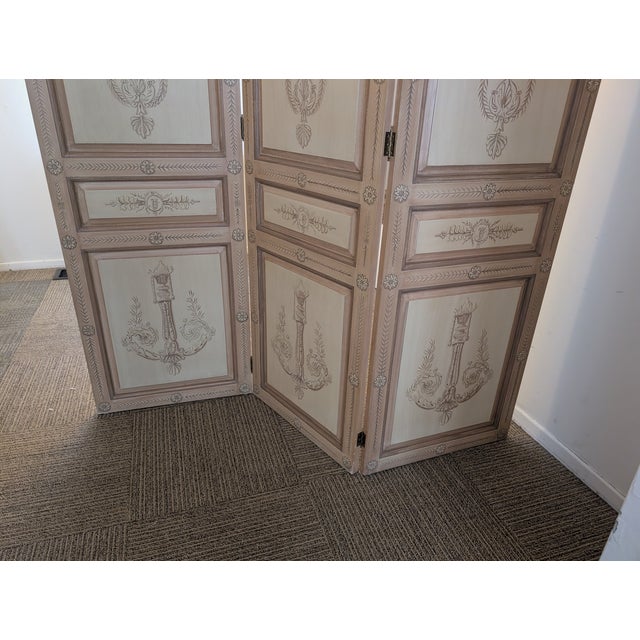 Maitland-Smith Hand Painted Regency Room Divider Screen For Sale In Cleveland - Image 6 of 18