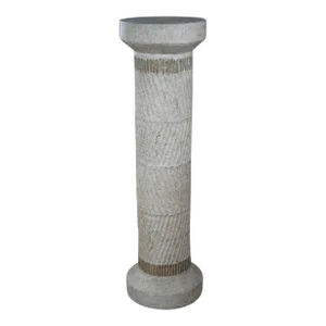 Mid 20th Century Neoclassical Plaster Column Sculpture Pedestal Plant Fern Display Stand