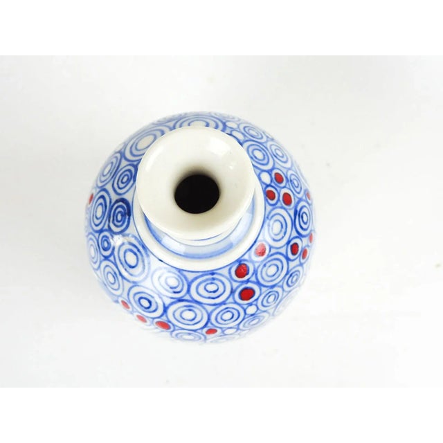 V Chin Celedon Porcelain Studio Pottery Blue White Vase Vorakit Chinookoswong For Sale In Seattle - Image 6 of 7