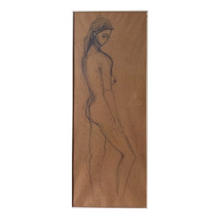 Karl Hofer, Female Nude, Sketch on Paper For Sale