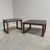 Remarks: Vintage side tables, Germany 1970s. Solid oak frames with slate stone table tops. Both in excellent condition....