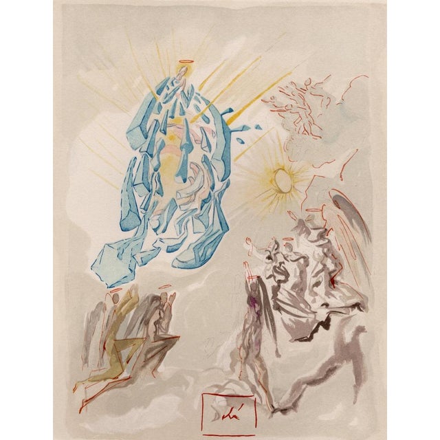 Salvador dali (1904-1989) apoteosi di maria (apotheosis of mary) plate 24 from "la divina commedia" (the divine comedy),...