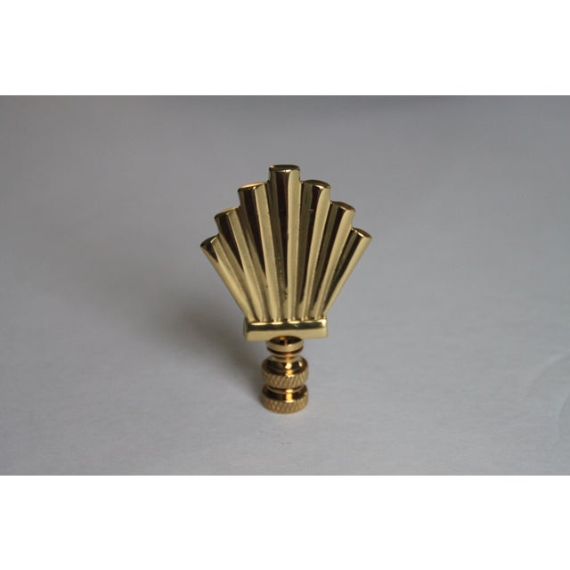 Brass ArtDeco Style Fan Finials A Pair Chairish