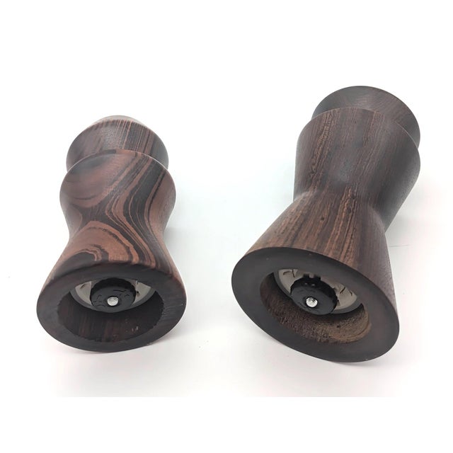 1960s Mid 20th Century Danish Rosewood Salt & Pepper Mills, a Pair For Sale - Image 5 of 11