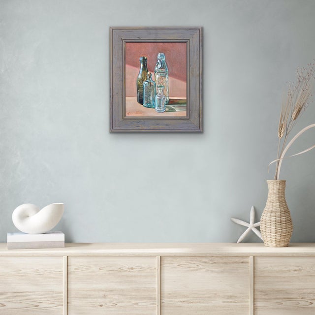 Elin Sian Blake, Chemist Shop Bottle, Oil Painting, 21st Century For Sale - Image 17 of 18
