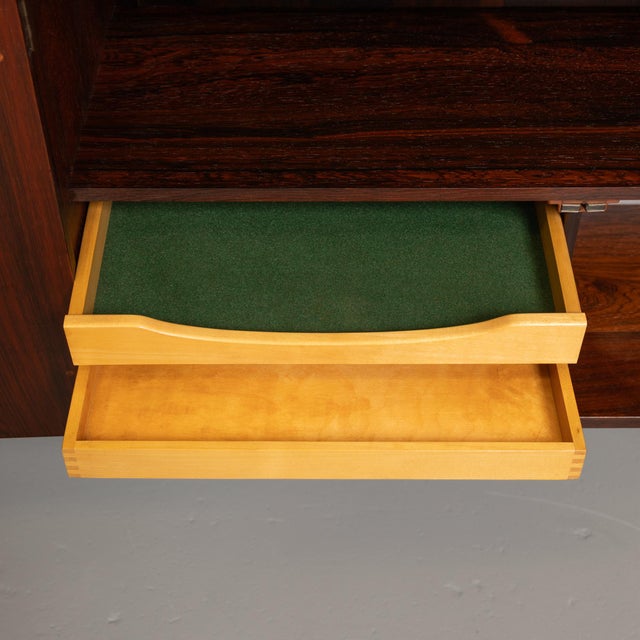Brown Vintage Kai Kristiansen's Fm Reolsystem Shelving System in Rosewood 1960s W/Cabinets For Sale - Image 8 of 9