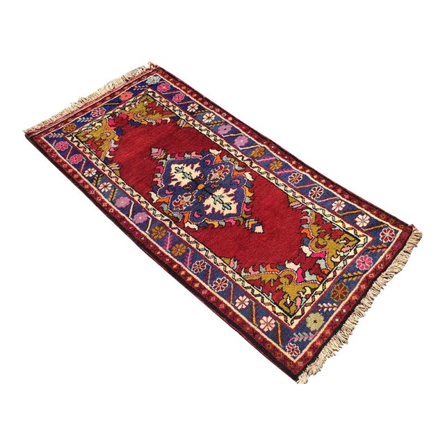 Vintage Turkish Area Rug - 33"x64" For Sale