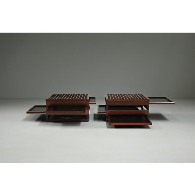 Tetra Tables by Bernard Vuarnesson for Bellato, Italy, 1980s, Set of 2 For Sale - Image 10 of 10