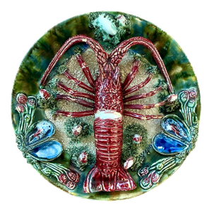Vintage Regency French Majolica Lobster Plate