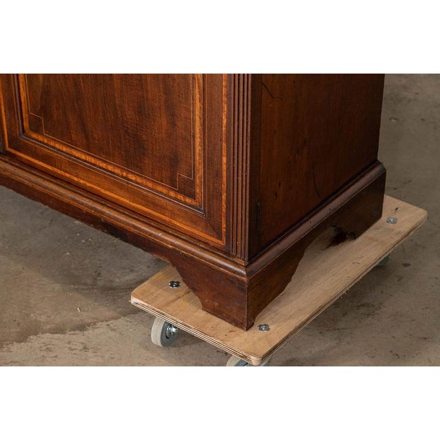 English Inlaid Mahogany Glazed Bookcase, 1870 For Sale - Image 15 of 18