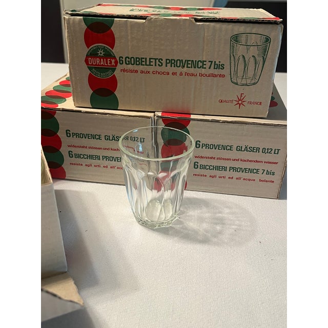 Mid-Century Modern 1970s Duralex Glasses With Teardrop Panels Made in France - 24 pcs For Sale - Image 3 of 6