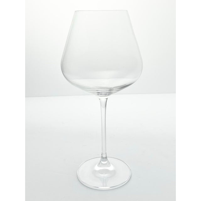 1990s Riedel “Vinum” Large Crystal Burgundy Wine Glasses - Set of 6 For Sale - Image 4 of 5