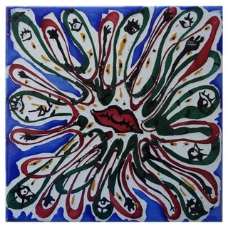 Original Ceramic of Mouth with a Thousand Eyes after Salvador Dali, 1954 For Sale