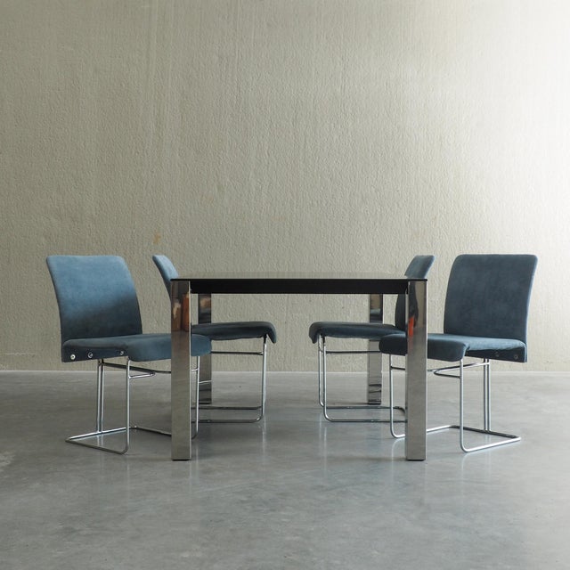 Wood Dining Set by Saporiti Italia, 1970s, Set of 5 For Sale - Image 7 of 14