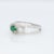 Green Zambian Emerald Ring With Natural Diamonds Accents: Solid 14k Gold, Size 6.75 For Sale - Image 8 of 8