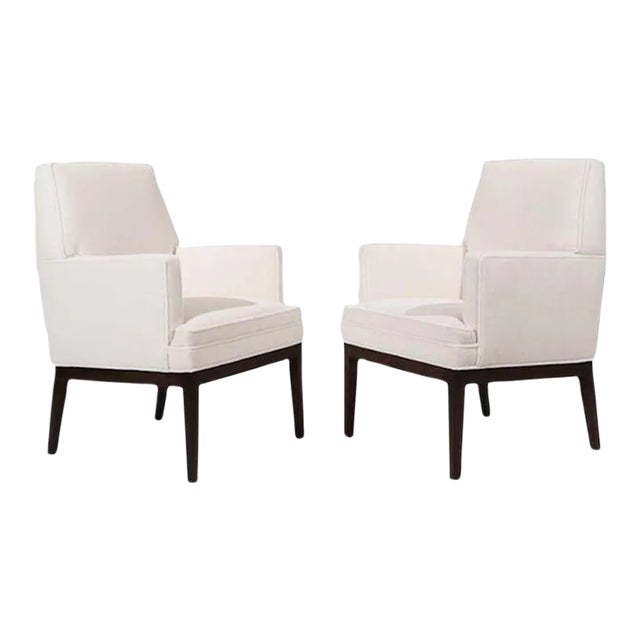 Set of Club Chairs in Mohair by Jens Risom, Circa 1960's For Sale