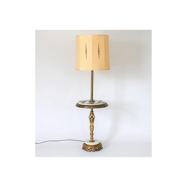 Brass & Marble Floor Lamp Chairish